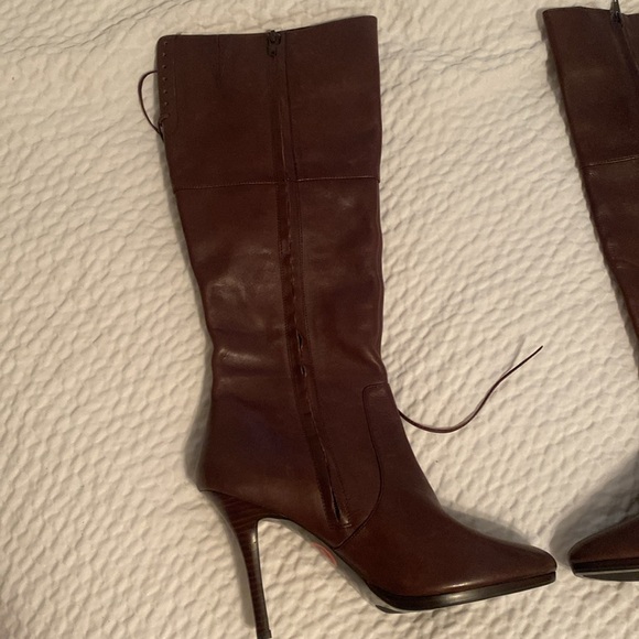 Ralph Lauren Dark Brown Heeled Boots - Picture 3 of 4